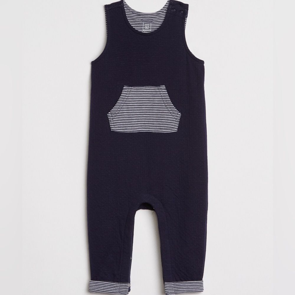 Baby Gap Sleeveless Blue Stripe One Piece Romper Outfit. Newborn. Up to 7 Lbs.